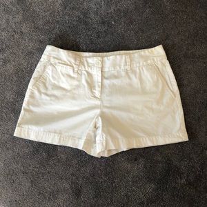 Ann Taylor Loft White Cotton Shorts